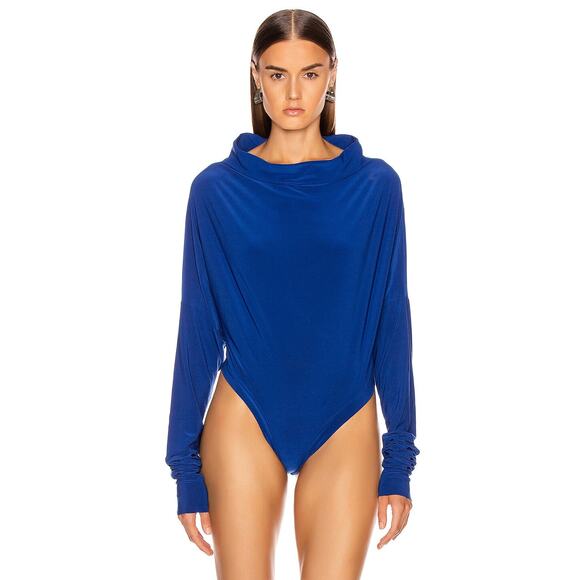 NORMA KAMALI Women’s All In One Bodysuit Size M In Berry Blue - Picture 4 of 11